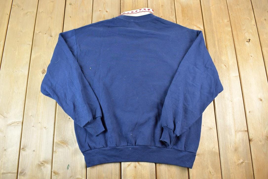Vintage 1990s Gopher Sport Farm Scarecrow Collared Crewneck Sweater Made In USA 90s Crewneck