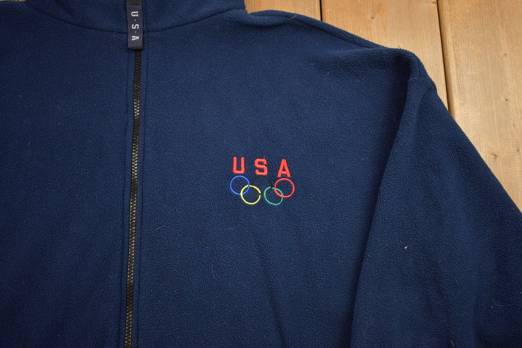 Vintage 1990s USA Olympic Fleece Sweater