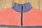 Vintage 1990s Gap Quarter Zip Mock Neck Striped Sweatshirt