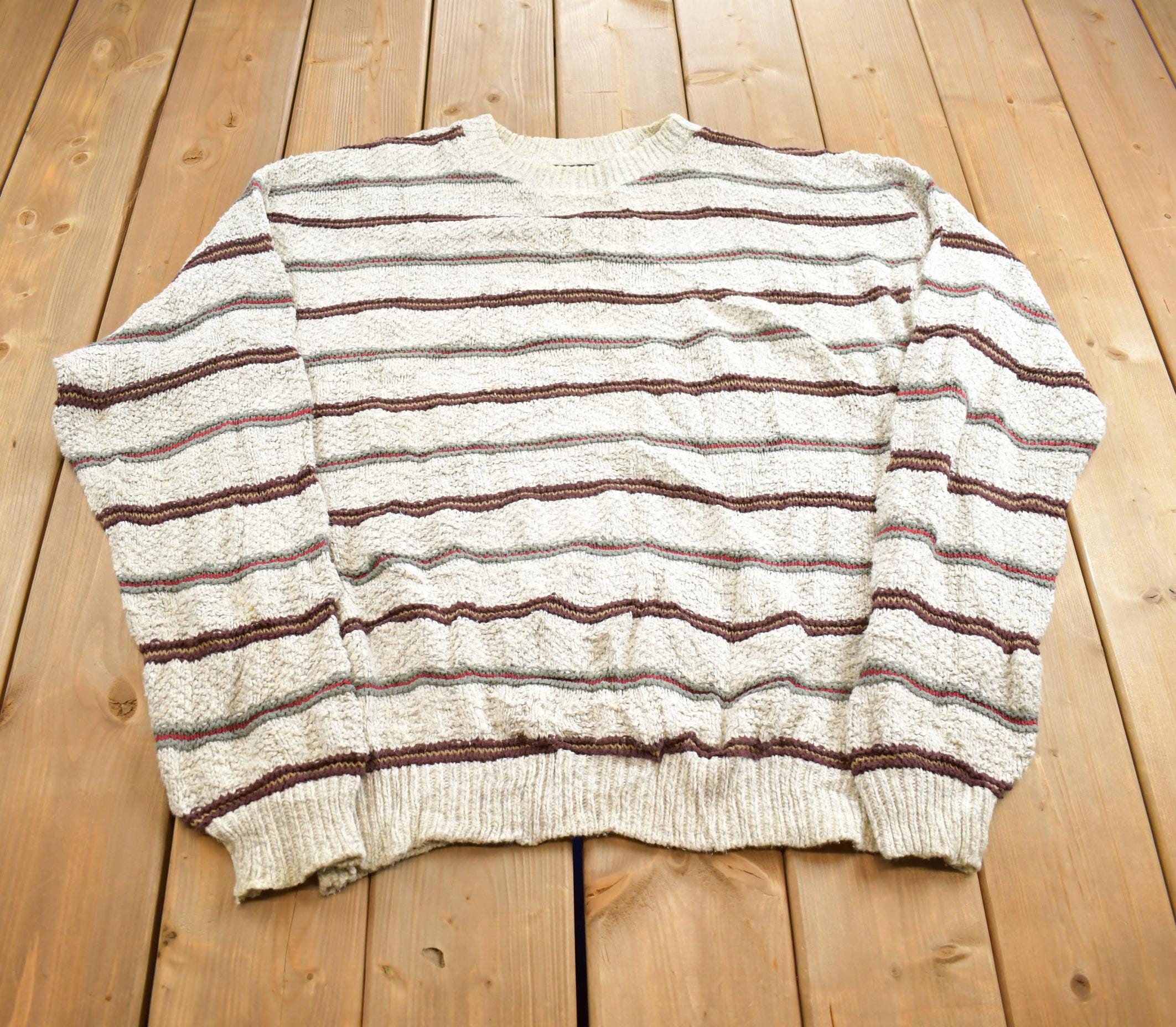 Vintage 1990s Van Heusen Knit Crewneck Sweater Made In USA