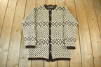 Vintage 1960s 1970s Scandinavian Wool Knit Clasped Cardigan Sweater Adult M-L