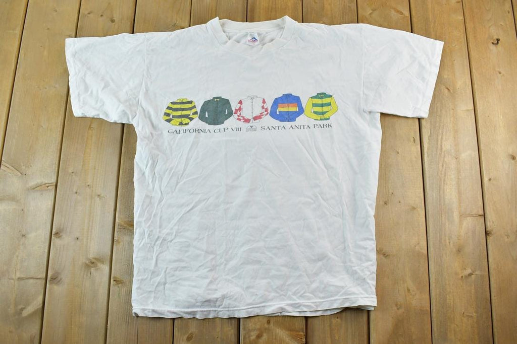 Vintage 1990s Santa Anita Park California Cup Single Stitch T-Shirt
