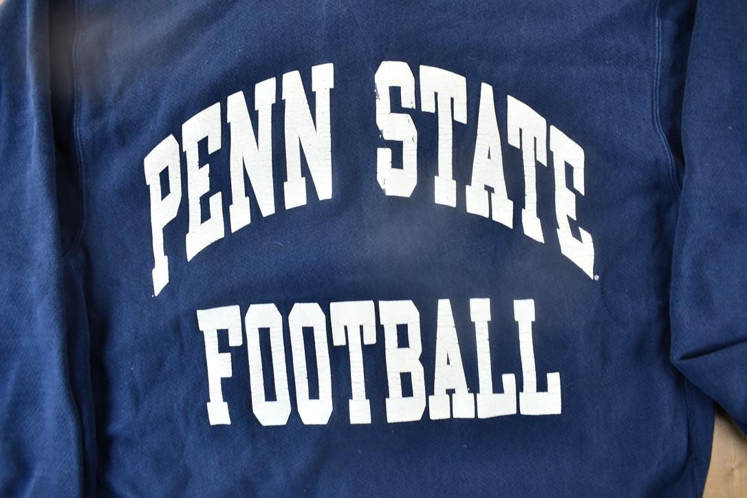 Vintage 1990s Penn State Football Champion Reverse Weave Crewneck