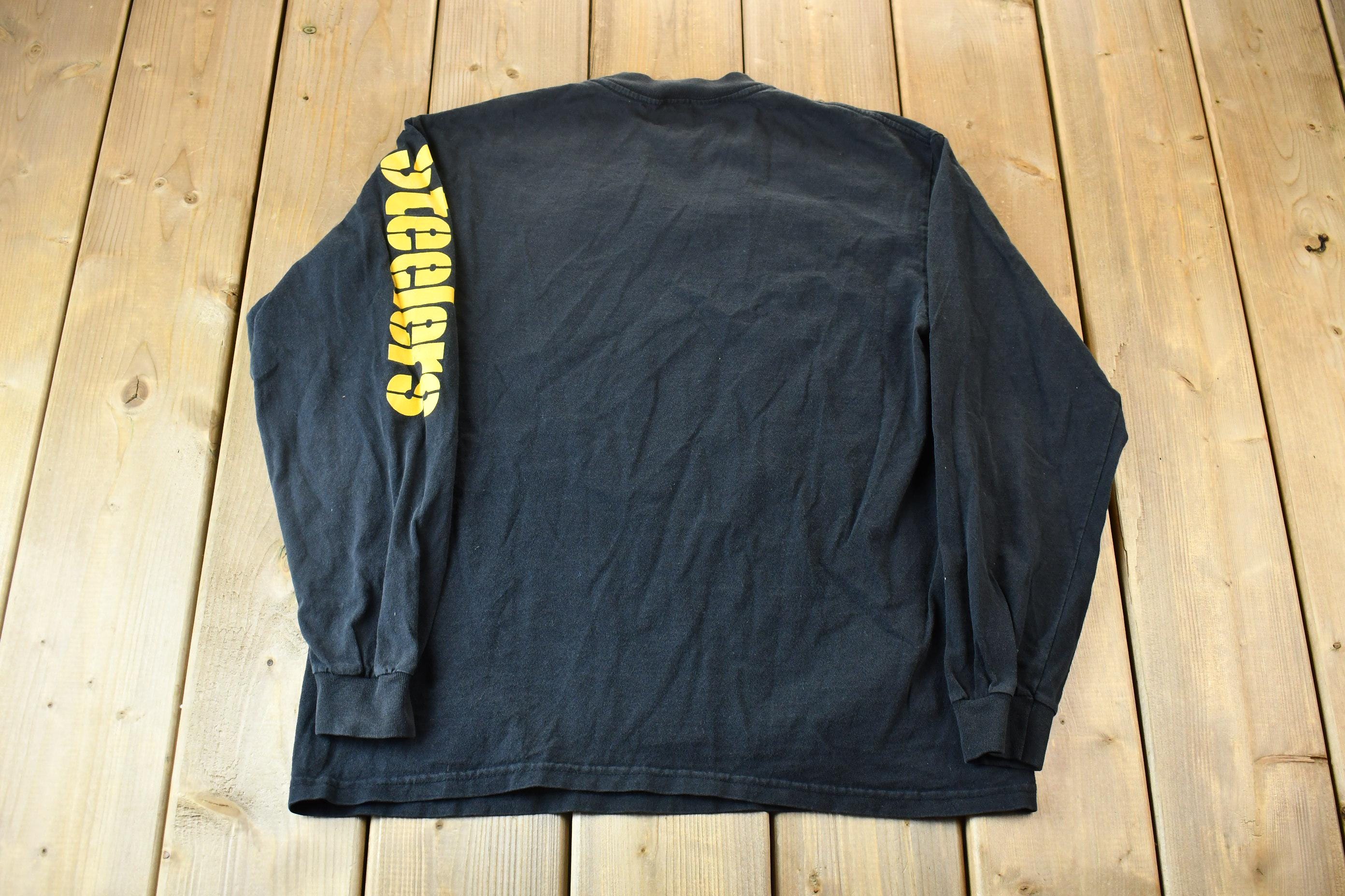 Vintage 1998 Pittsburgh Steelers NFL Football Long Sleeve Graphic Logo T-Shirt