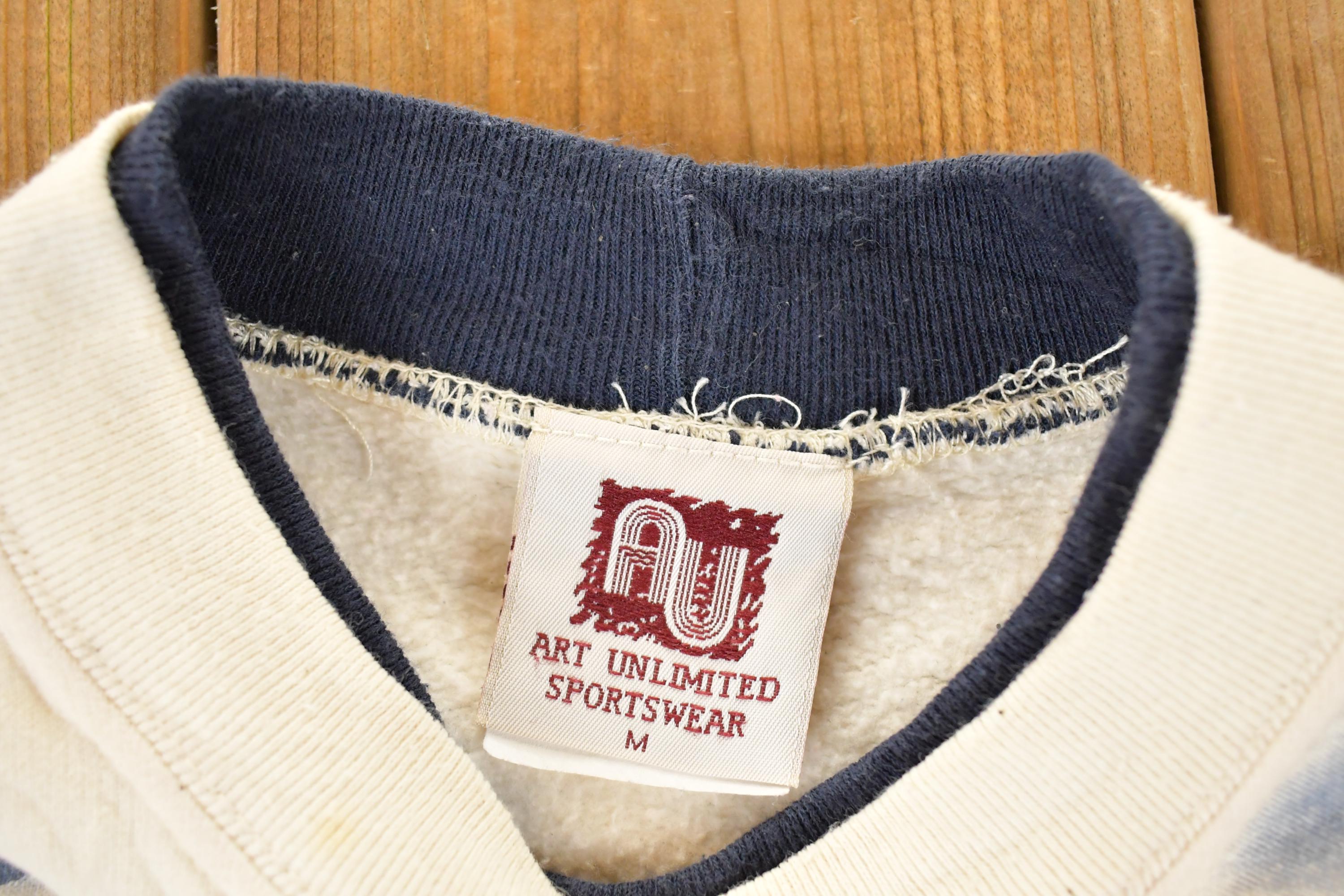 Vintage 1990s Art Unlimited AOP Lighthouses Crew Neck Sweatshirt Women's M