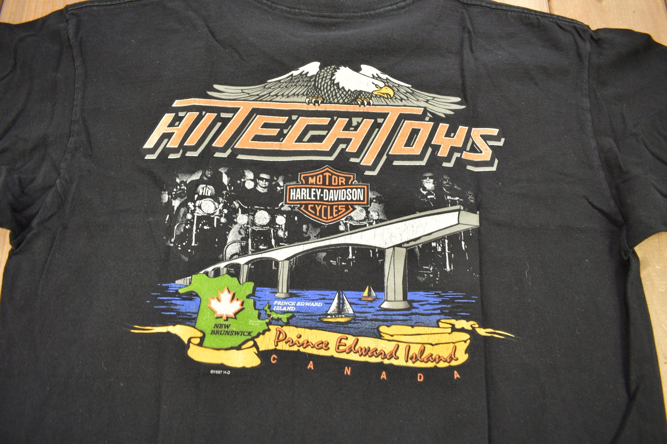 Vintage 1996 Harley Davidson Prince Edward Island Canada T-Shirt