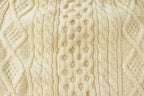 Vintage 1980s Prince of Burren Handknit Ireland Fisherman Ribbed Wool Knit Sweater Men's Medium