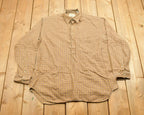Vintage 1990s Irish Farmers Plaid Flannel Button Up Shirt