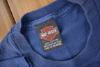 Vintage 1990s Harley Davidson Motorcycles Athens Greece Single Stitch Graphic T-Shirt