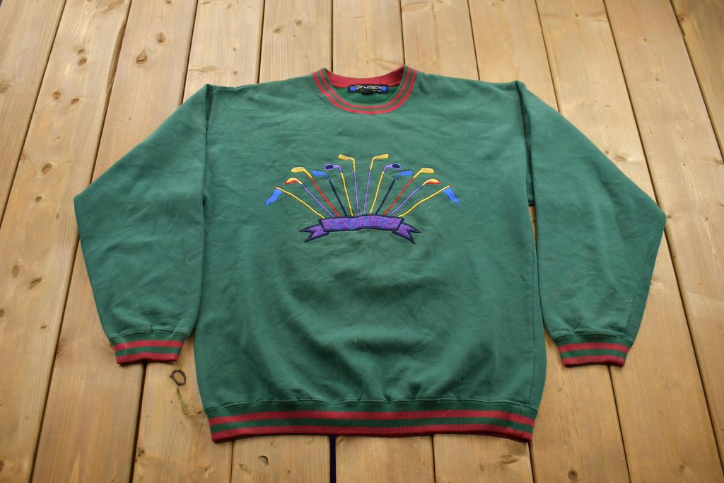 Vintage 1990s Embroidered Golf Club Crewneck Sweatshirt