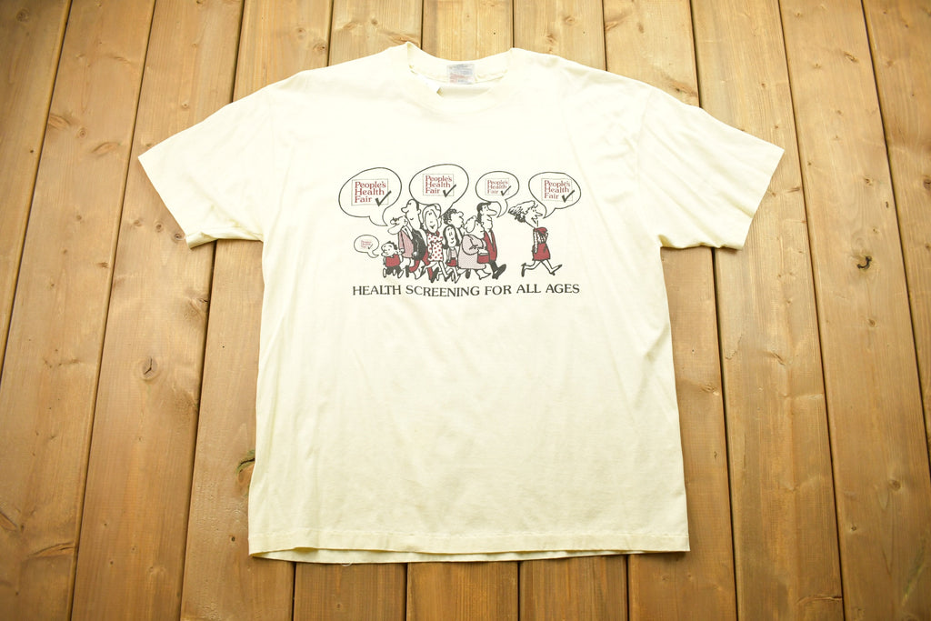 Vintage 1990s Health Screening For All Ages T-Shirt