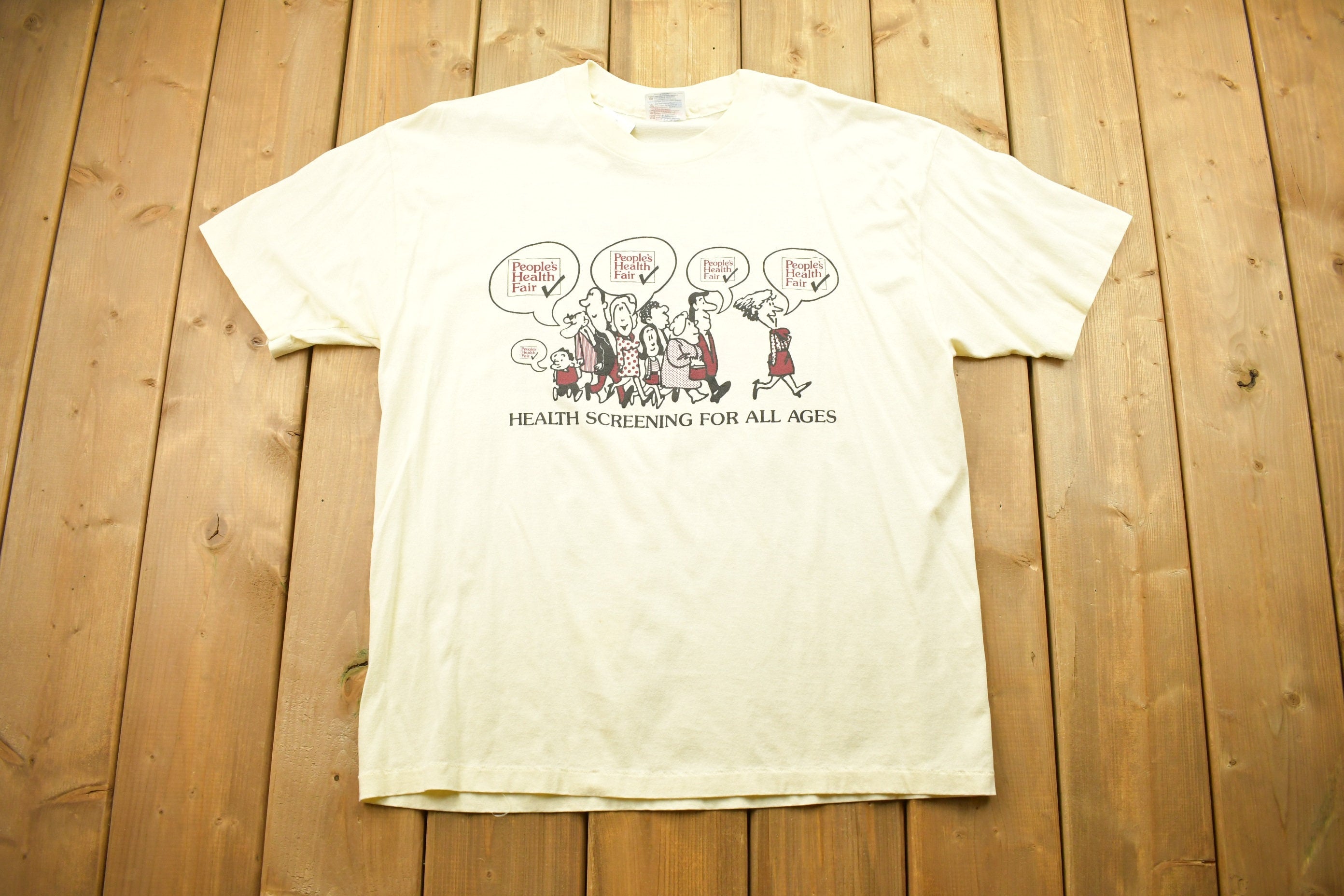 Vintage 1990s Health Screening For All Ages T-Shirt