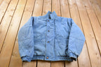 Vintage 1990s Horseradish Blue Button Up Bomber