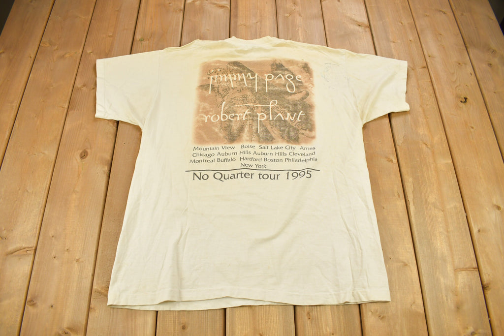 Vintage 1995 Jimmy Page Robert Plant No Quarter Tour Band T-shirt