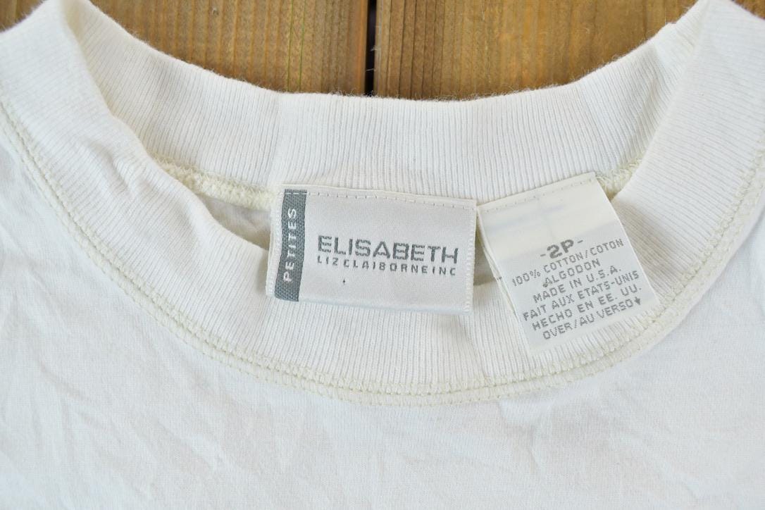 Vintage 1990s Liz Claiborne World Map Souvenir T-Shirt