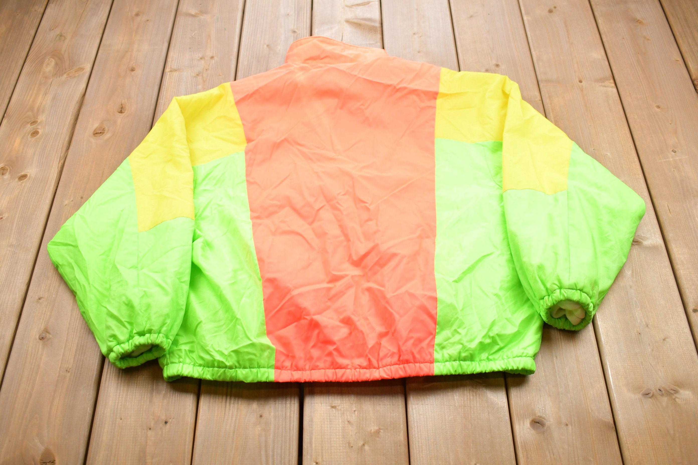 Vintage 1990s Color Block Windbreaker Jacket