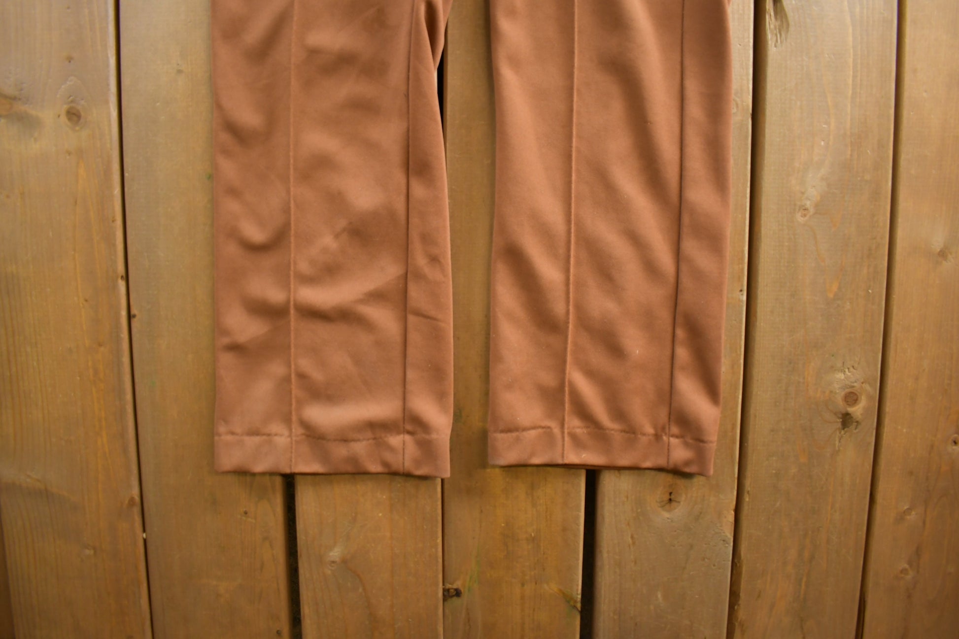 Vintage 1970s Womens Tan Cotton Jumpsuit Size 34x28