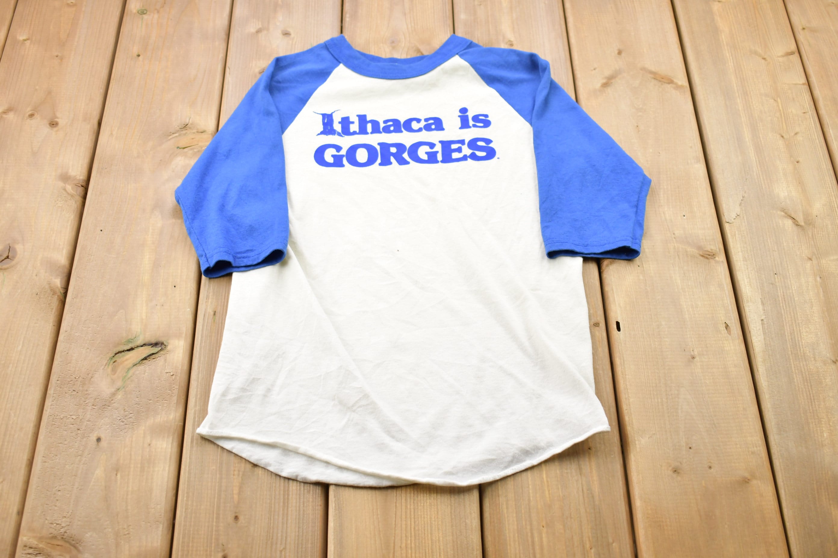 Vintage 1990s Kids Ithaca Is George Graphic T-Shirt