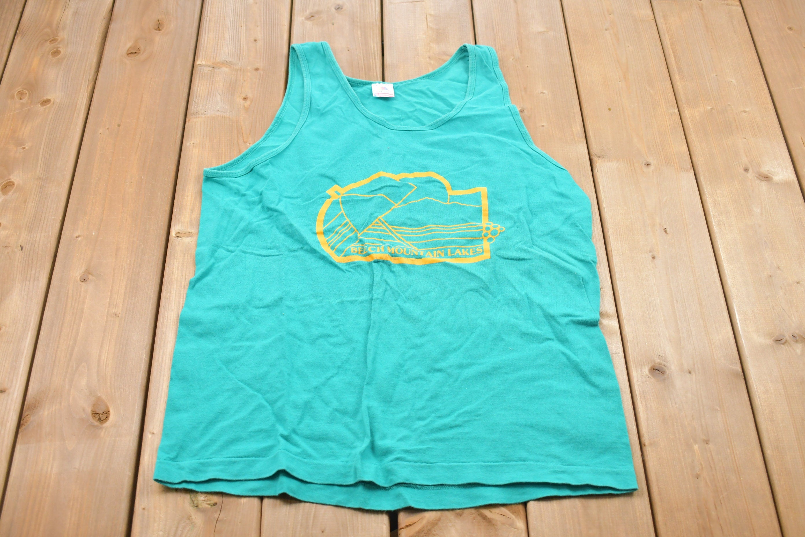 Vintage 1990s Beech Mountain Lakes Graphic Tank Top