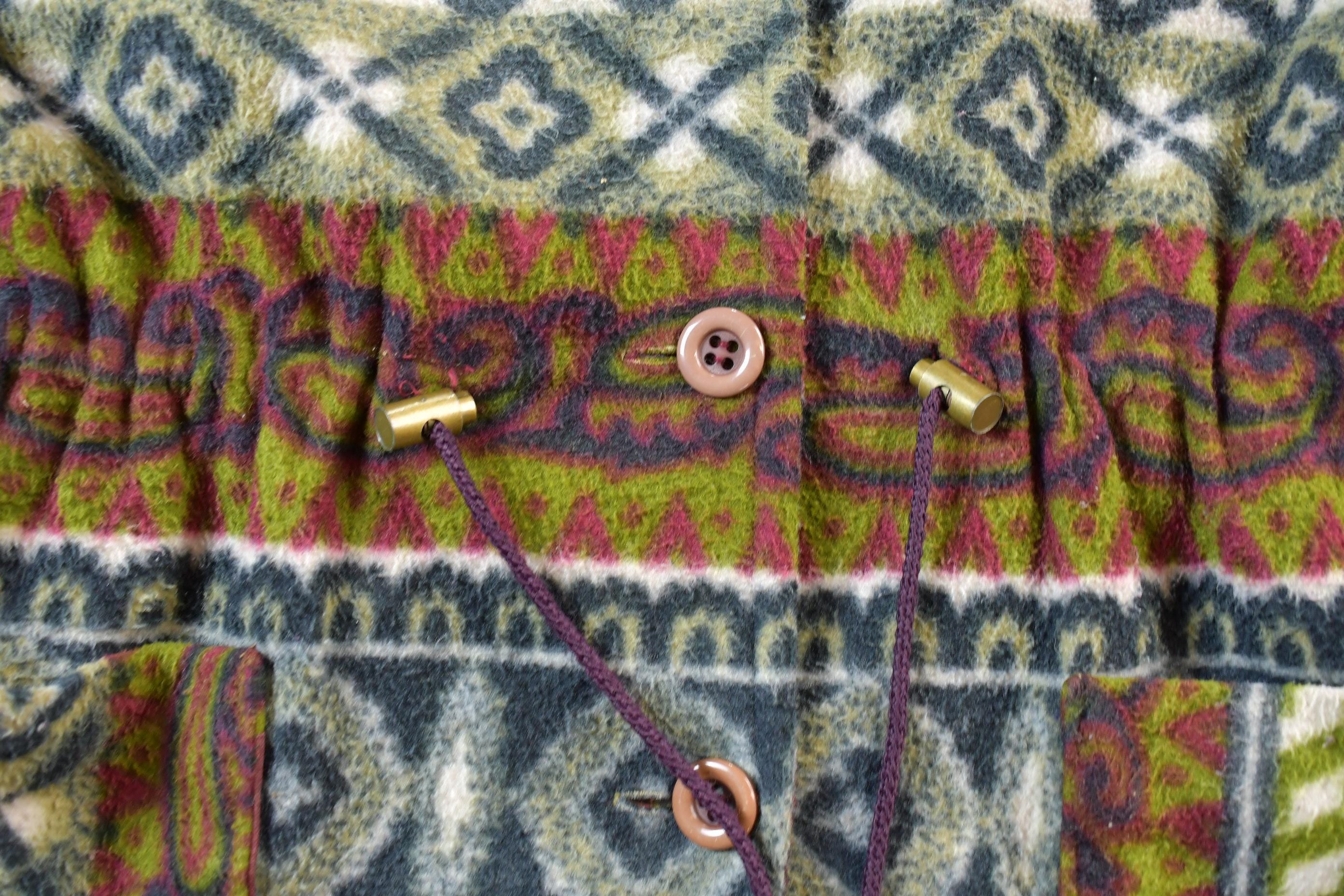 Vintage 1990s All Over Pattern Fleece Sweater