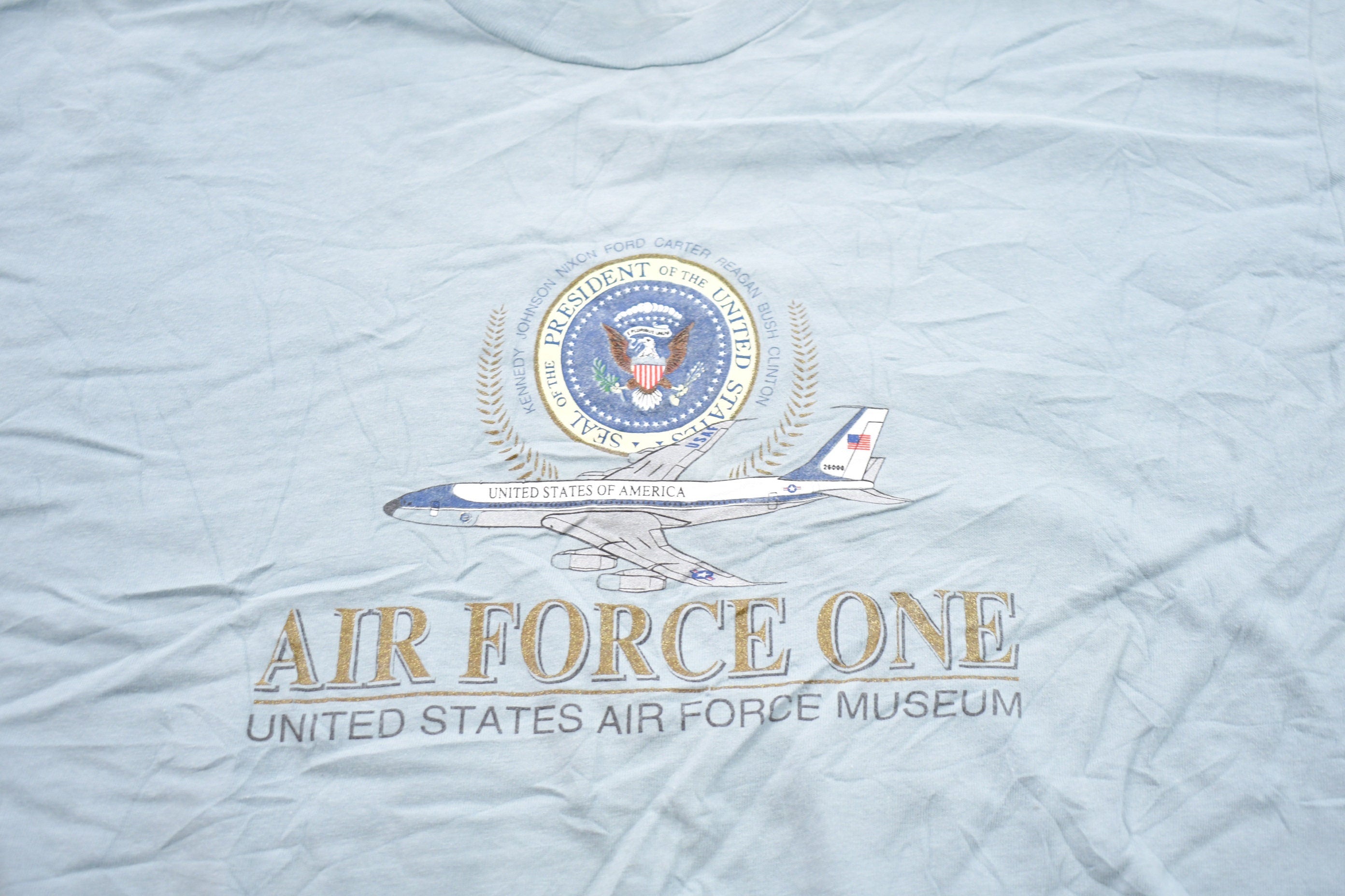 Vintage 1990s Air Force One USAF Museum Graphic T-Shirt