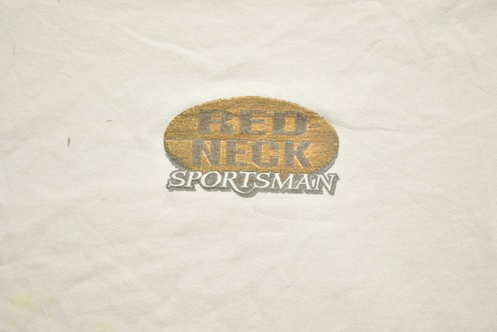 Vintage 1990s Funny Red Neck Sportsman Graphic T-Shirt