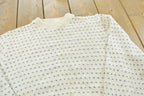 Vintage 1990s Northern Isles Hand Embroidered 3D Knit Abstract Pattern Crewneck Sweater Mens M / Made in USA / Preppy Knits
