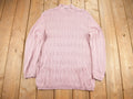 Vintage 1990s Excelsior Pink Cable Knitt Mockneck Sweater