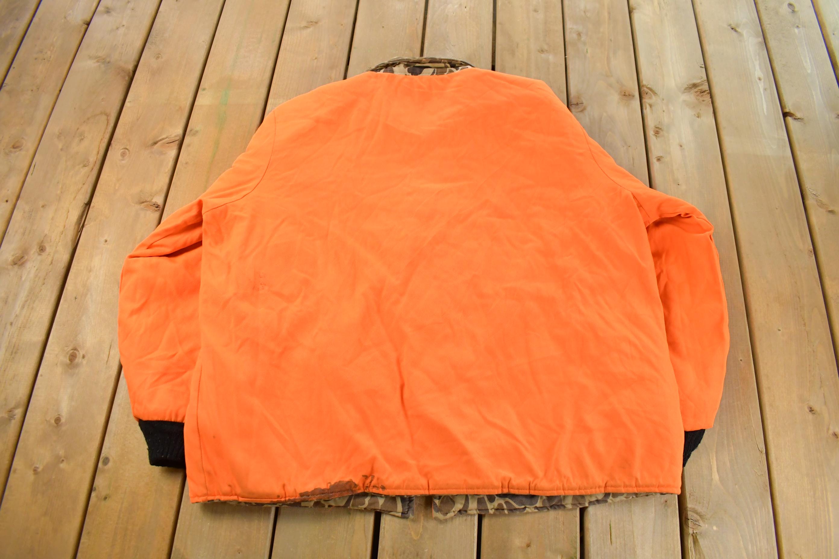 Vintage 1980s Walls Reversible Hi Vis Duck Camo Puffer Jacket Men's XL
