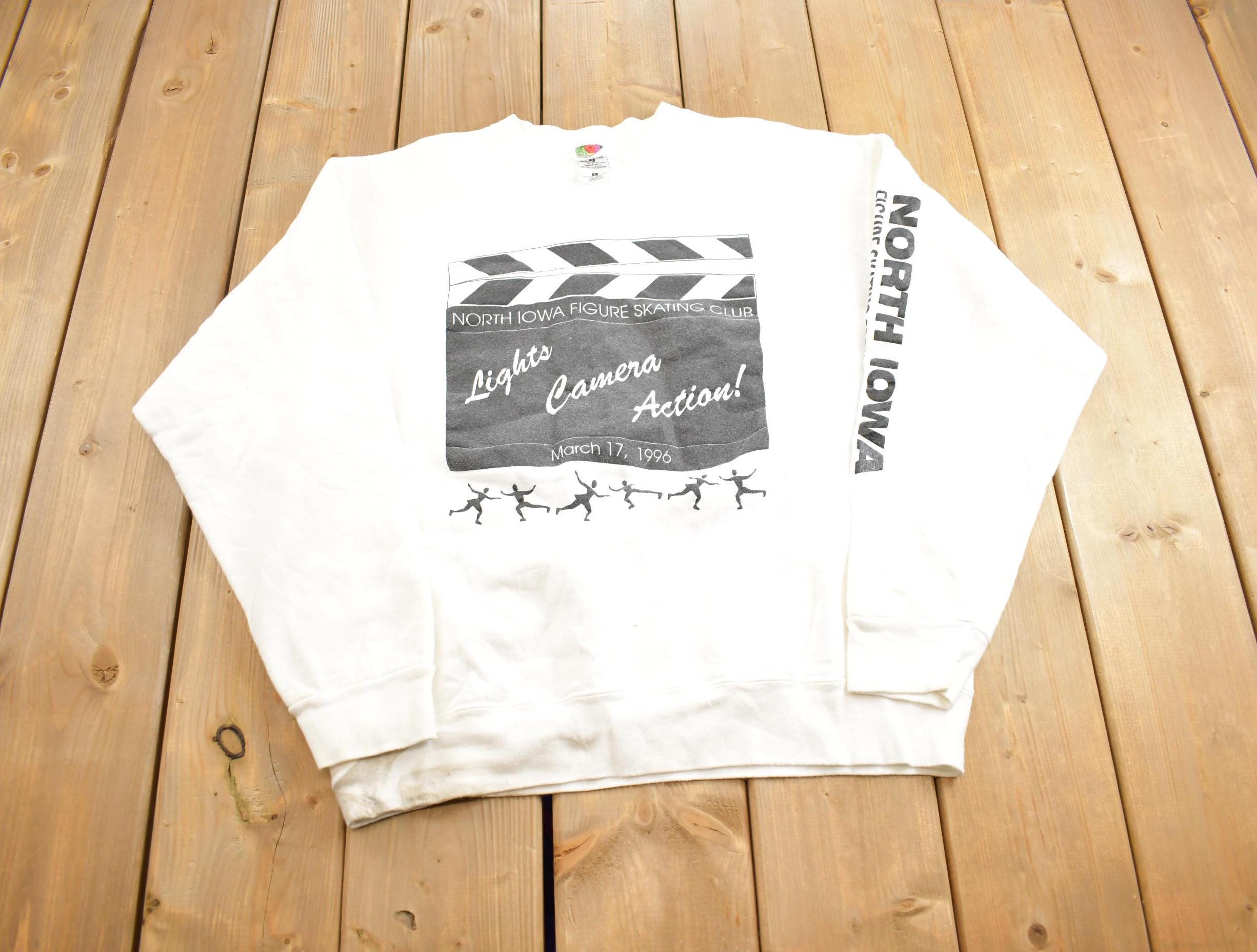 Vintage 1996 North Iowa Figure Skating Club Souvenir Travel Crewneck Sweatshirt