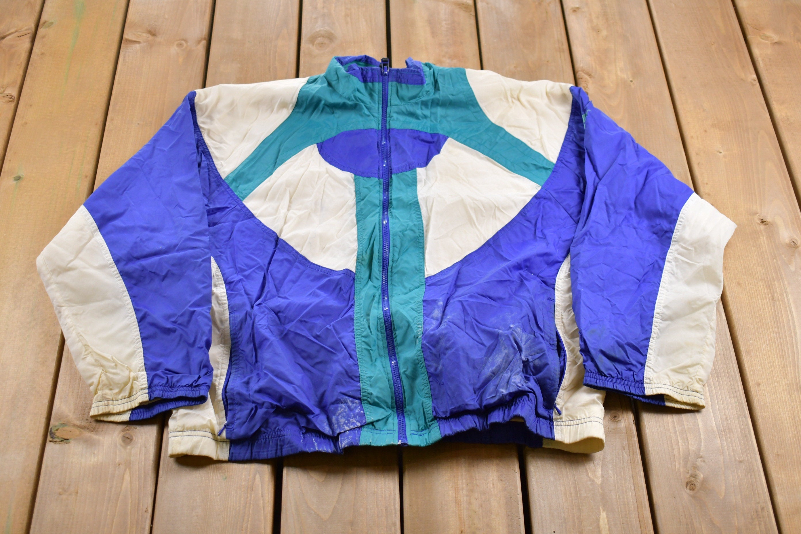 Vintage 1990s Nike Color Block Windbreaker Jacket