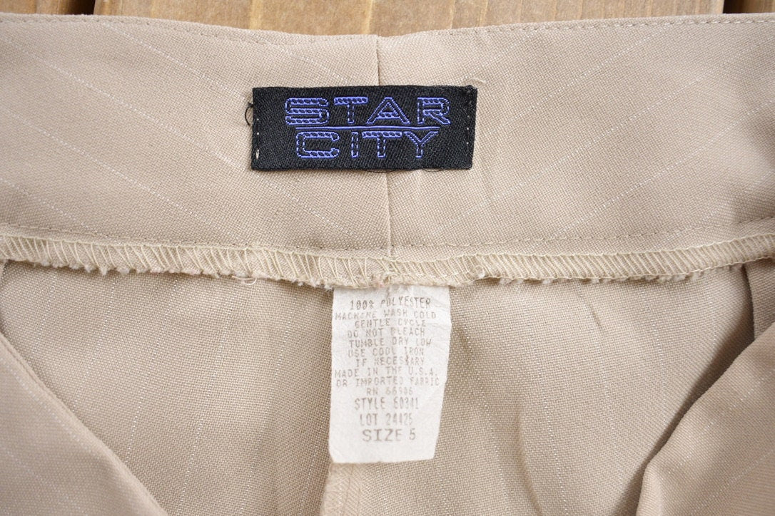 Vintage 1970s Star City Pleated Trousers Size 28 x 31.5