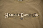 Vintage 1990s Ocean State Harley Davidson Waffle Long Sleeve Sweatshirt