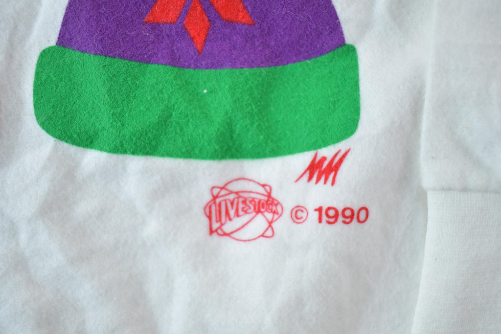 Vintage 1990s Super Soft Cute Winter Hat Crewneck Sweater