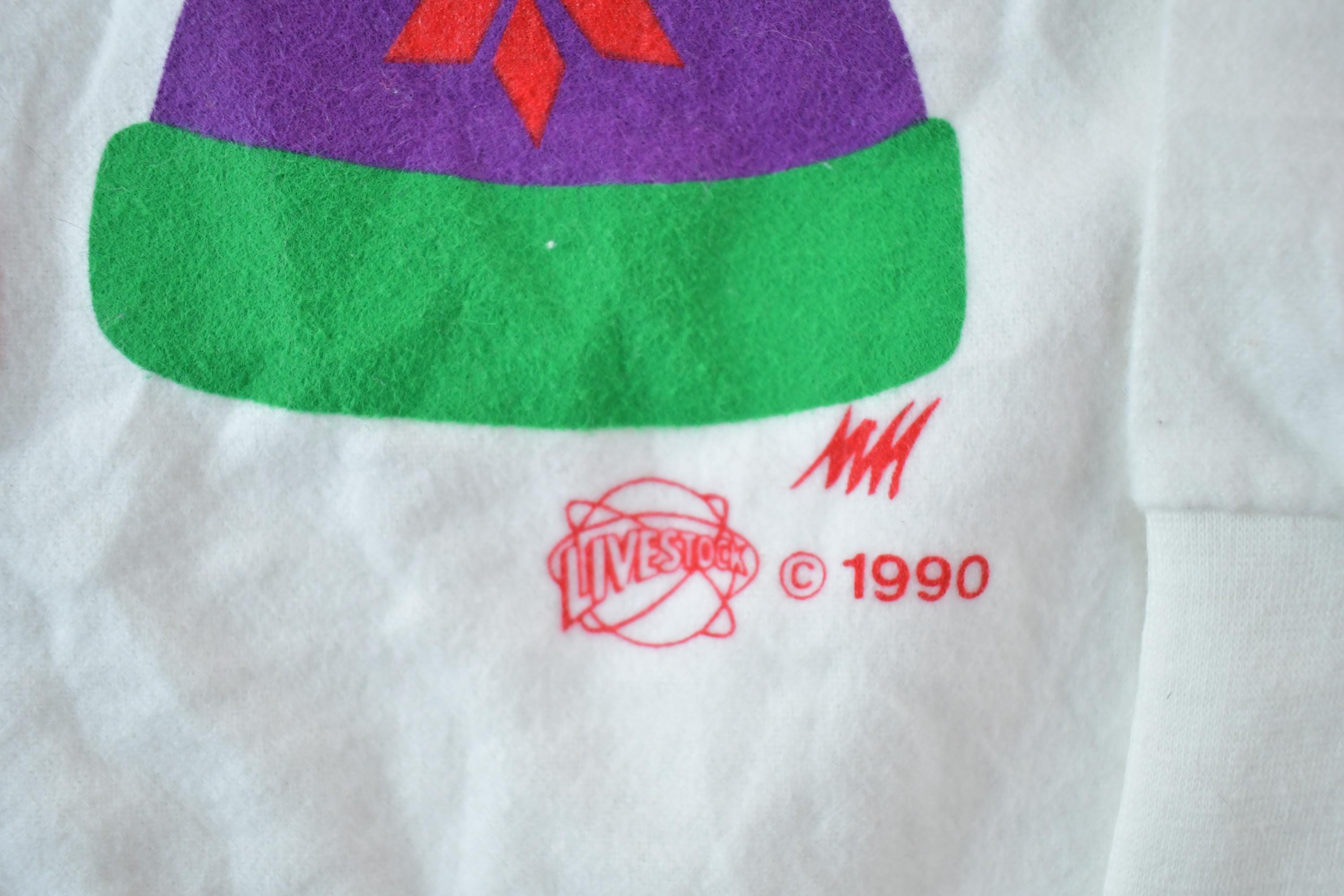 Vintage 1990s Super Soft Cute Winter Hat Crewneck Sweater
