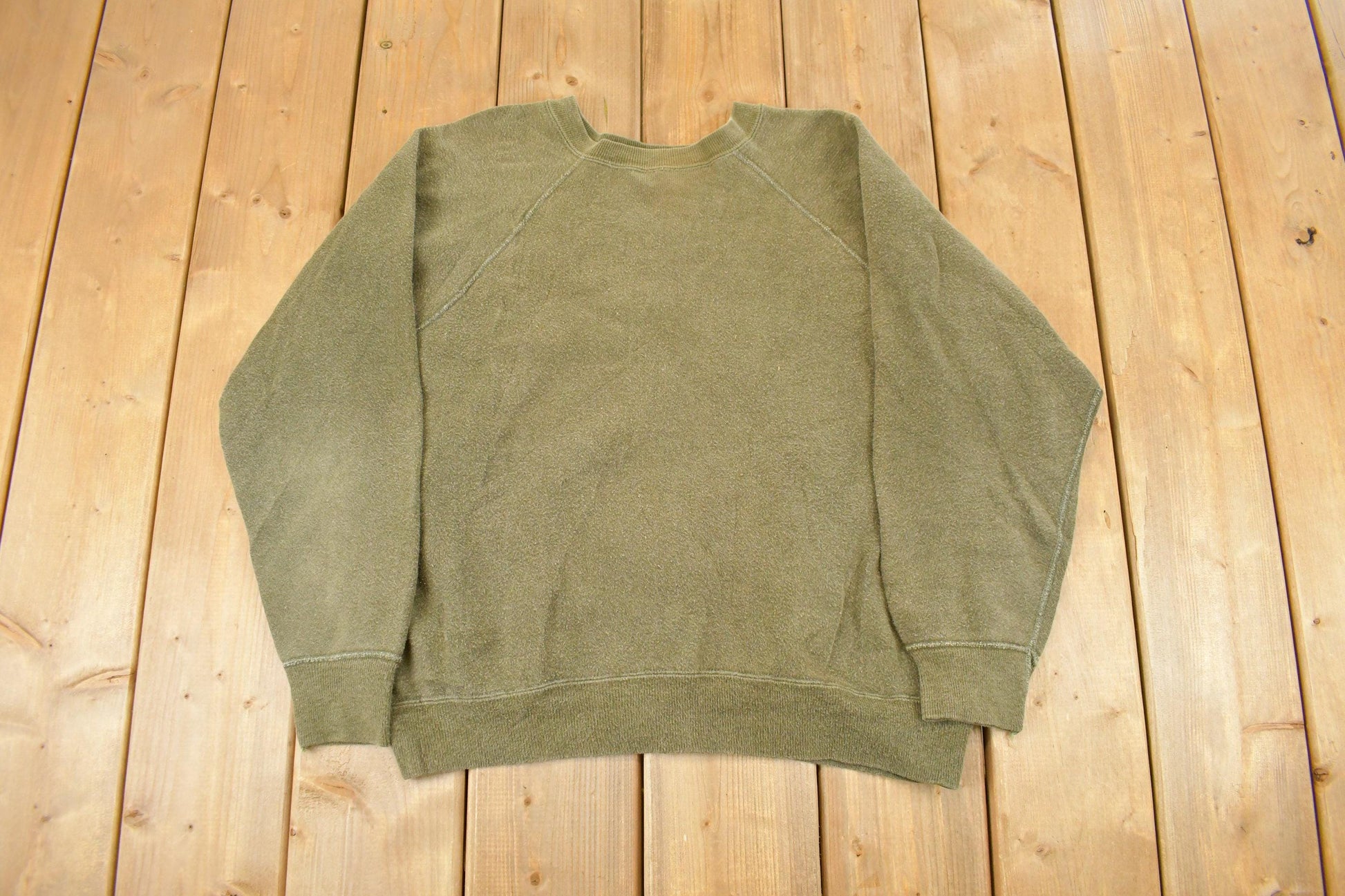 Vintage 1960s Allied Clothiers Blank Sun Faded Crewneck Sweatshirt Men's Small