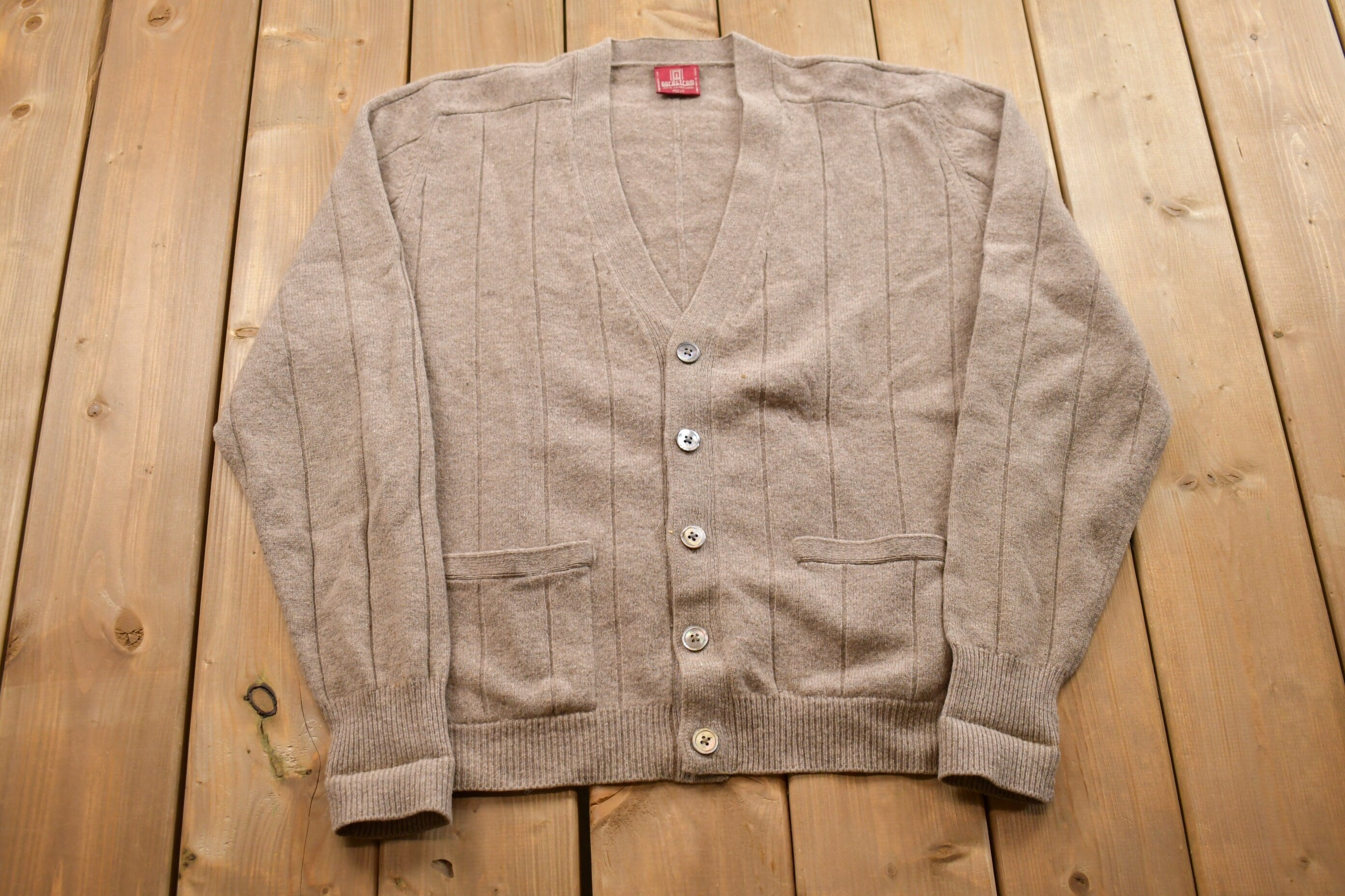 Vintage 1990s Nordstrom Knitted Lambswool Cardigan Sweater