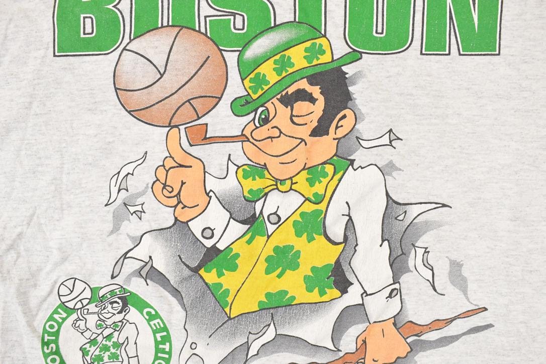 Vintage 1990s Boston Celtics FAB NBA T-Shirt Men's XL