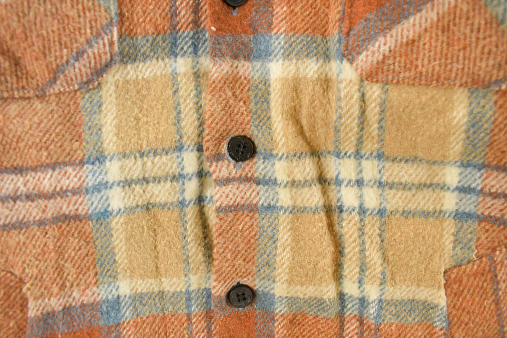 Vintage 1980s Matt Andrews Sherpa Lined Flannel Shirt Jacket Men's Large