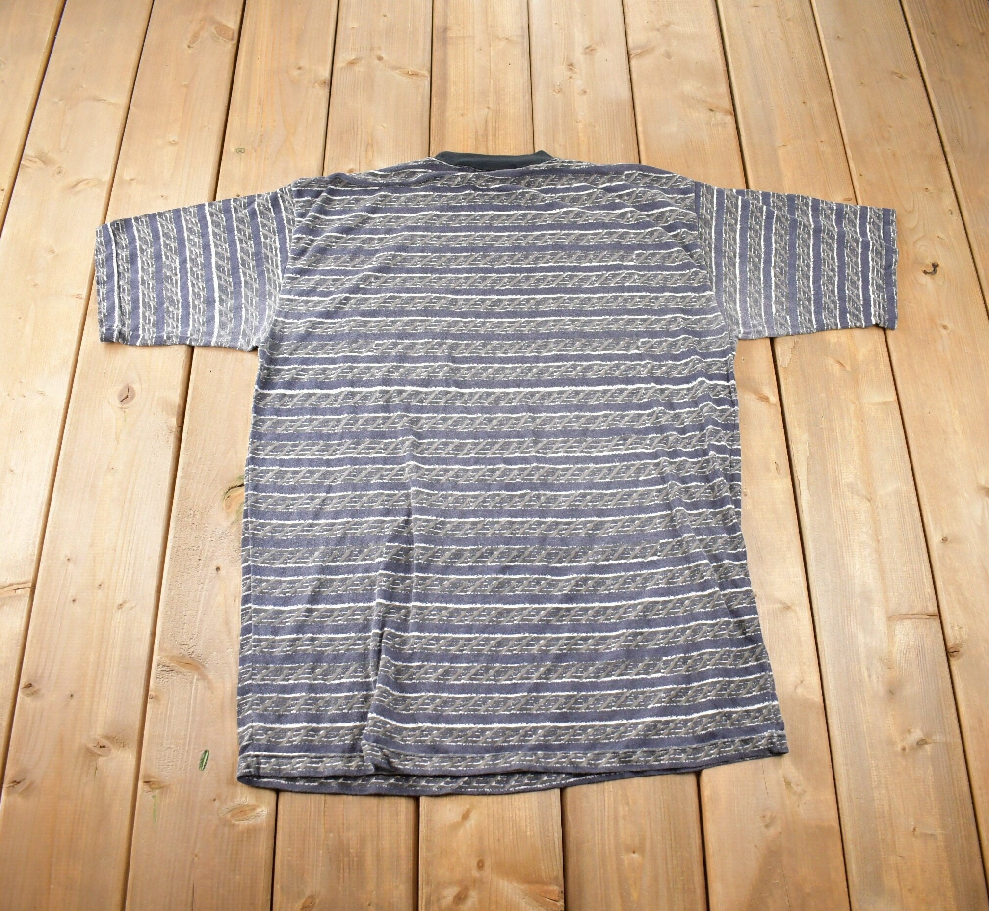 Vintage 1990s St. Andrew Trading Co. Striped T Shirt Made Size XL