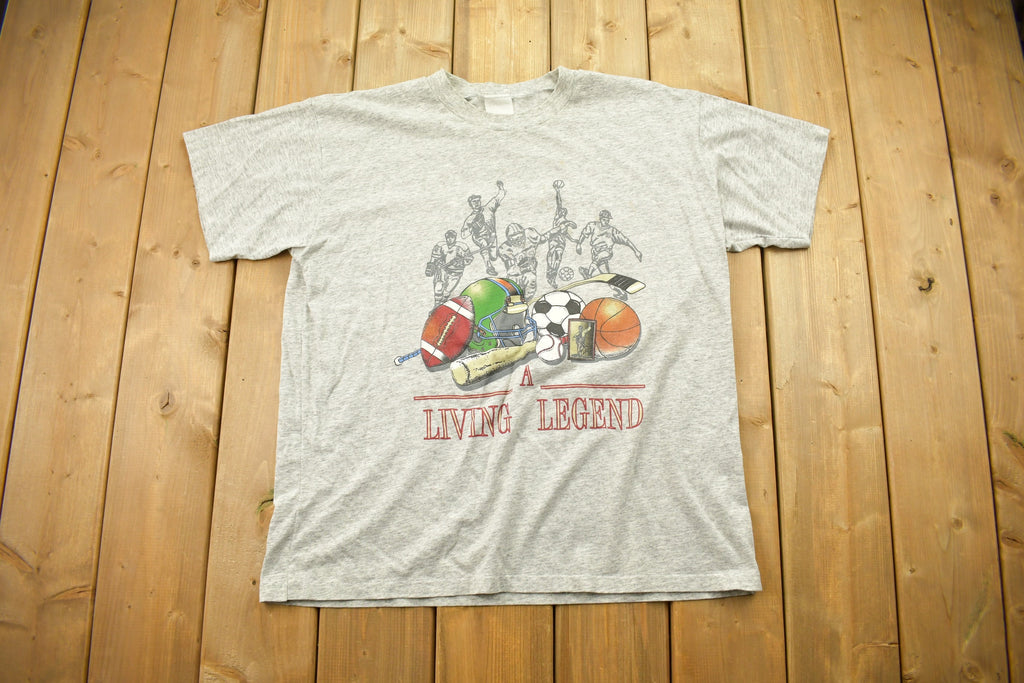 Vintage 1990s T-Shirt A Living Legend Sportswear Graphic T Shirt