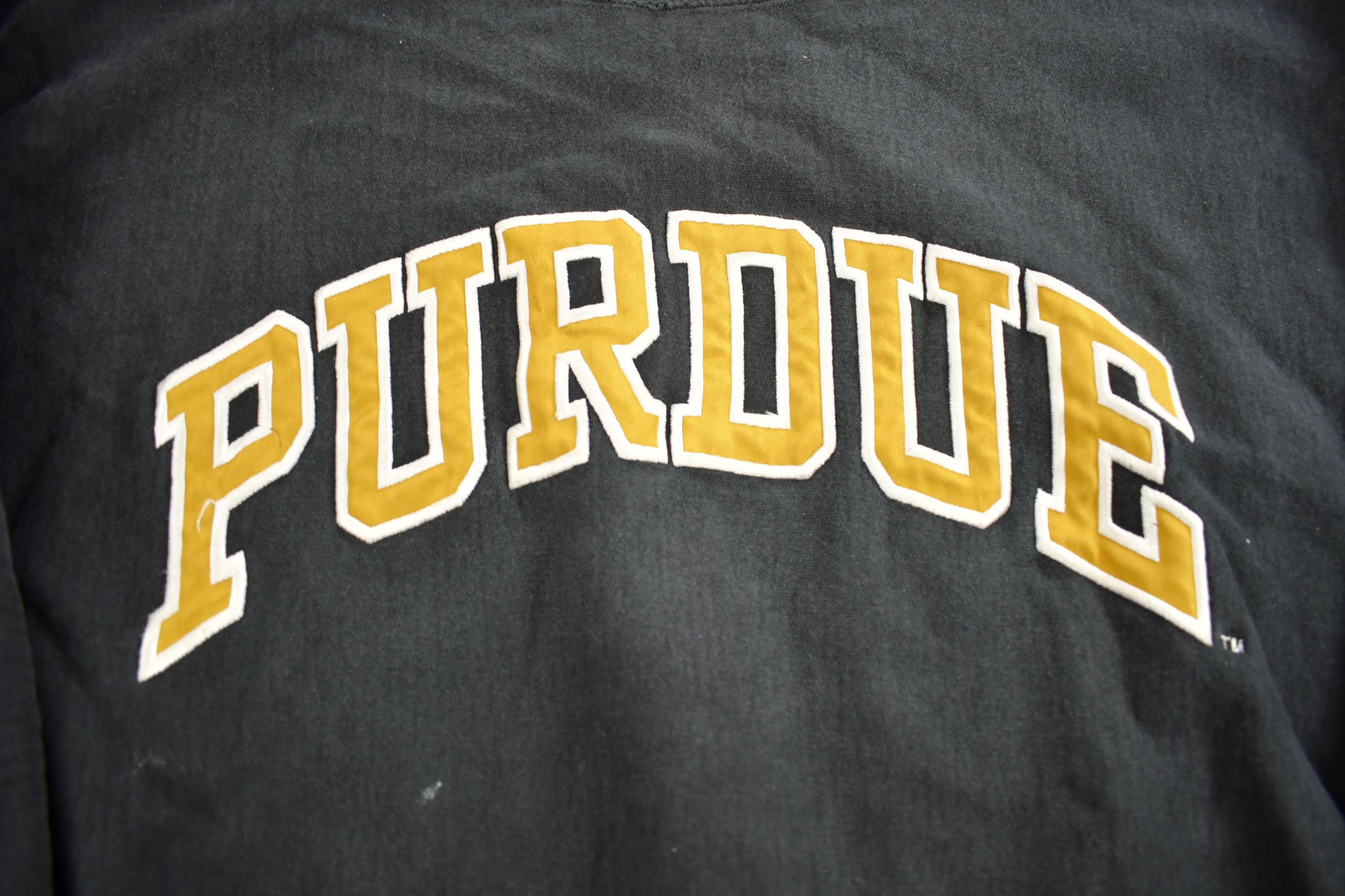 Vintage 1990s Purdue Steve And Barrys Embroidered Crewneck