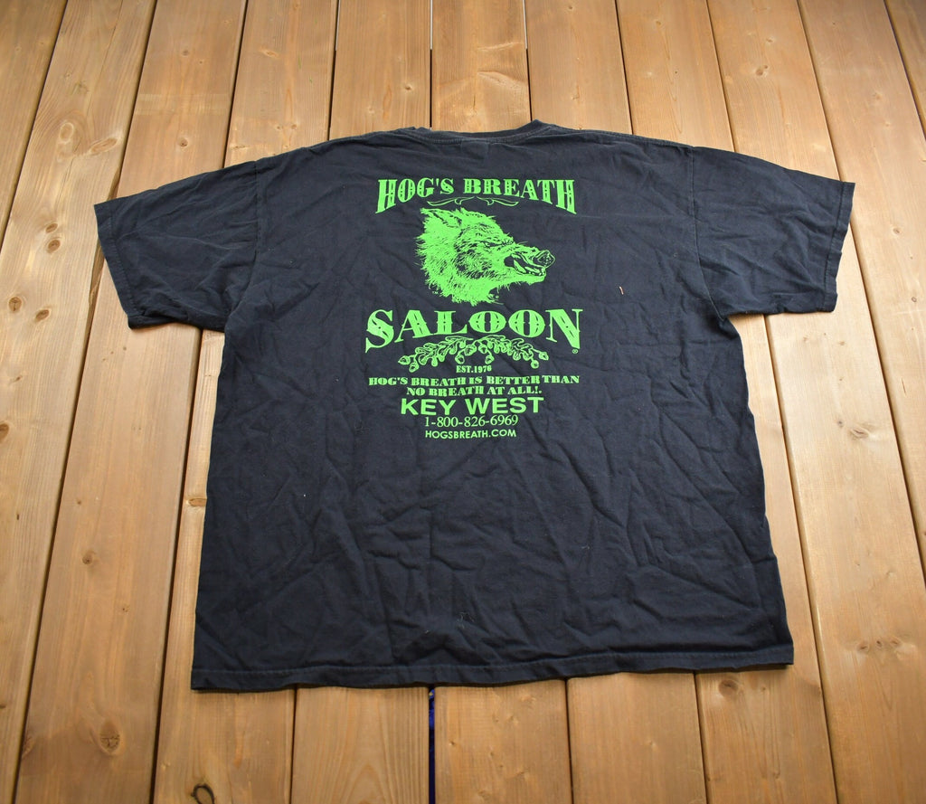 Vintage 2000s Hogs Breath Saloon Key West Florida Souvenir Travel T Shirt