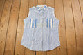 Vintage 1990s The Basics Striped Button Up Vest