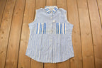Vintage 1990s The Basics Striped Button Up Vest