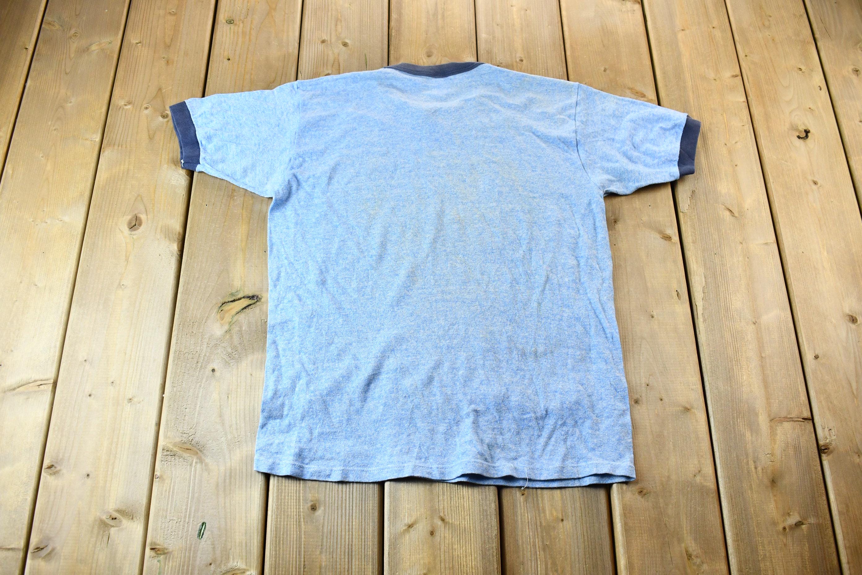 Vintage 1980s Russell Athletic Florida USA Graphic Souvenir Ringer Travel T-Shirt