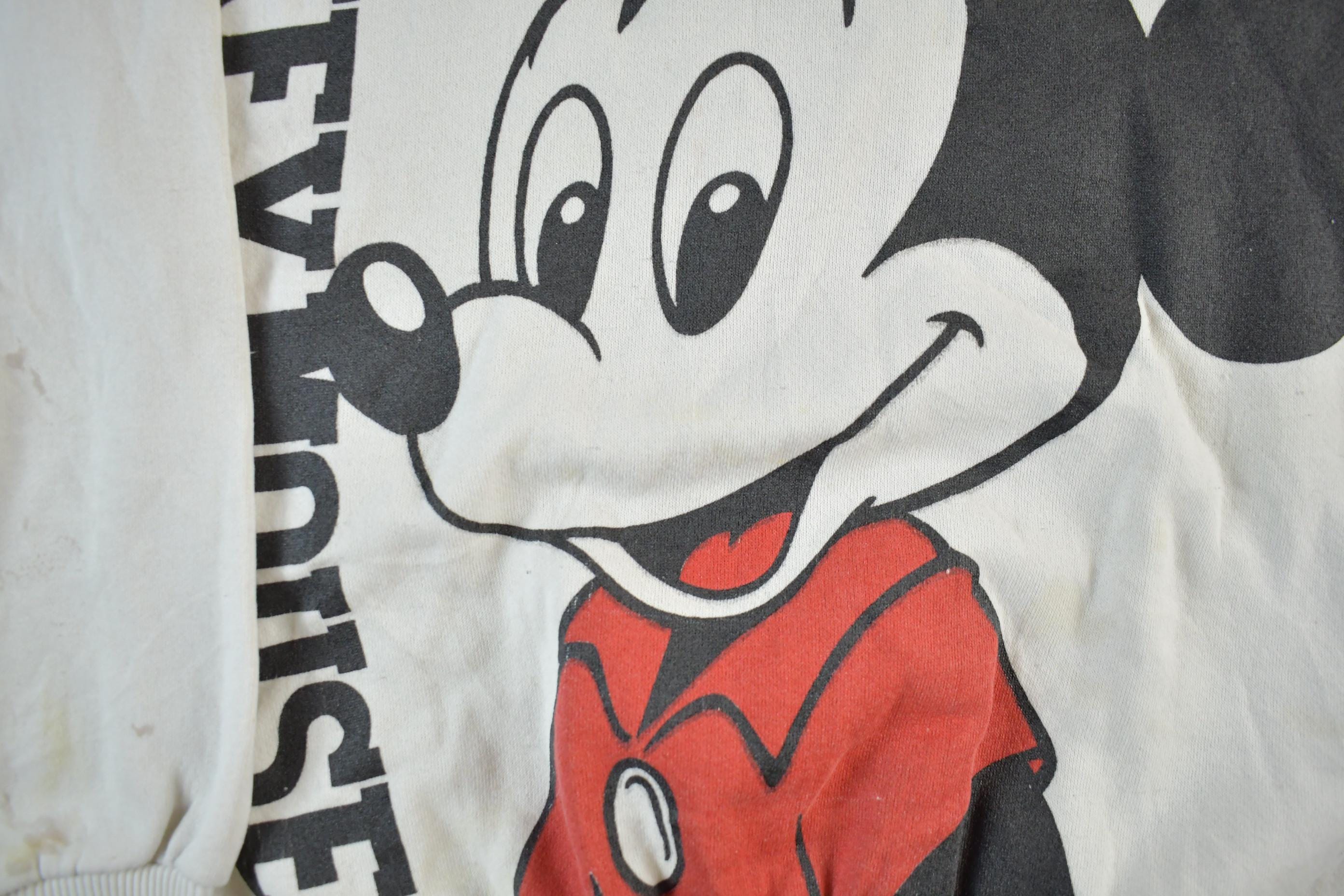 Vintage 1980s Disney Mickey Mouse Crewneck Sweatshirt Adult Small
