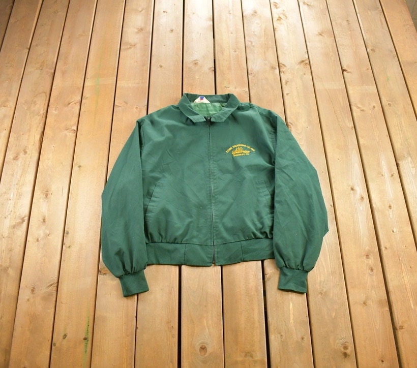 Vintage 1980s Cook Trucking Co. Windbreaker Jacket