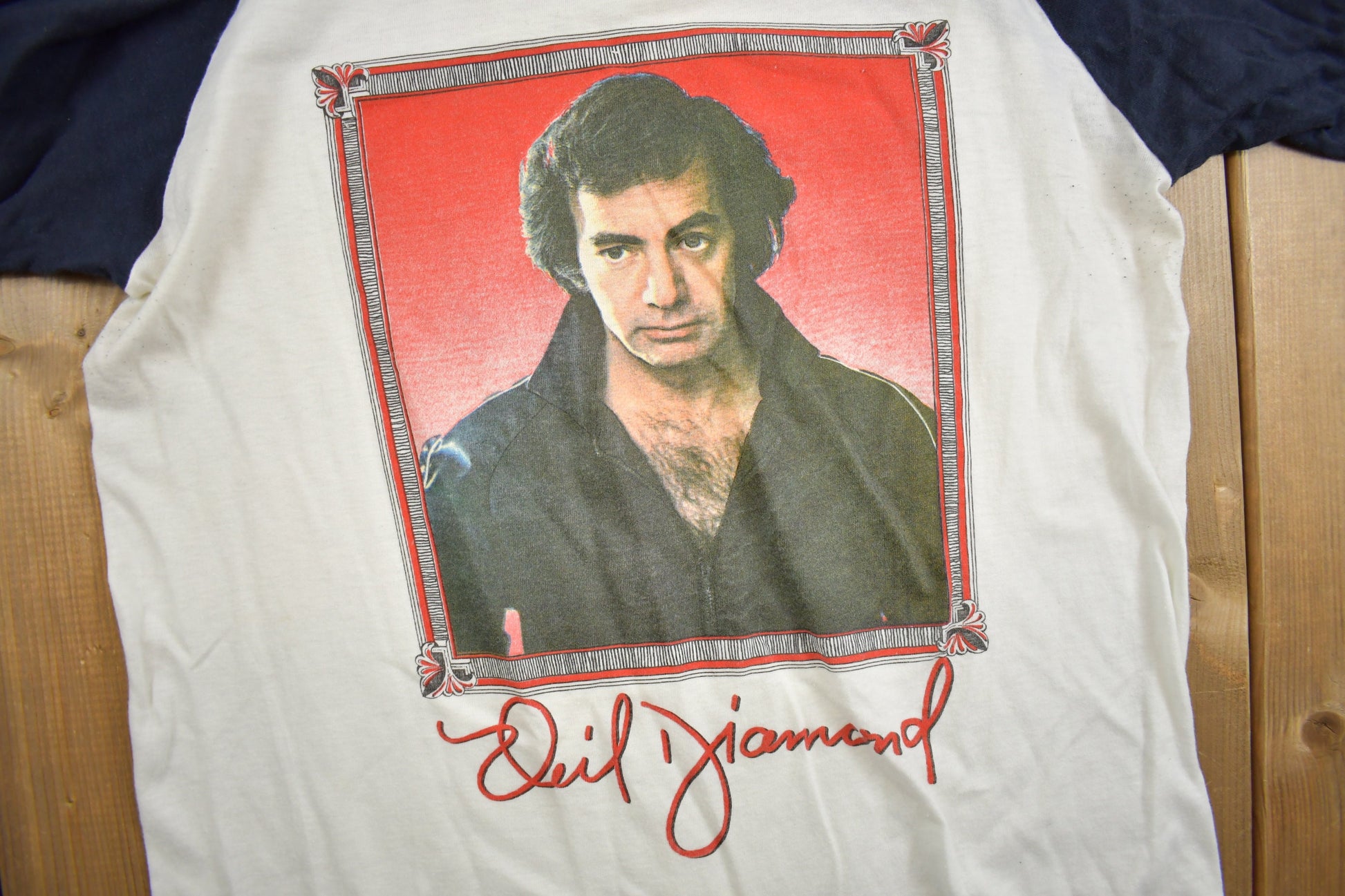 Vintage 1982 Neil Diamond Fall Tour Raglan Band T-Shirt / Band Tee / 1980s Neil Diamond / Concert Tour Merch / Live Show / Made In USA /