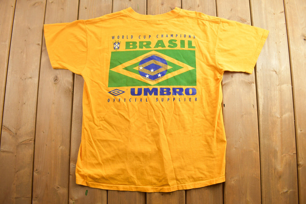 Vintage 1990s Brazil World Cup Champions Graphic T Shirt